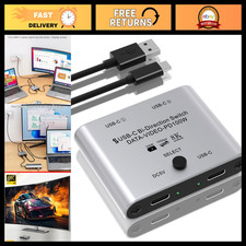 8K USB C Switcher - Bi-Directional 2 Computers, 8K@60Hz, 4K@120Hz, 100W PD, 10Gb picture