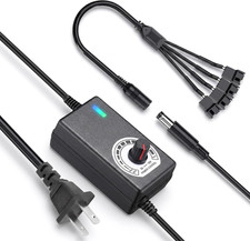 12V PC Fan Speed Controller, AC Plug with 4X 4-Pin Splitter Cable picture