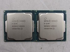 2 LOT - Intel Xeon E-2136 LGA1151 CPU processor SR3WW 3.3GHz 6 core 12MB 80W picture