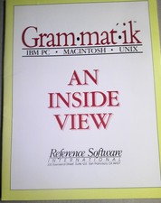 1990 An Inside View of Grammatik, Booklet, by Reference Software picture
