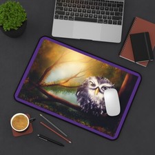 Fall Owl Desk Mat Mouse Pad picture