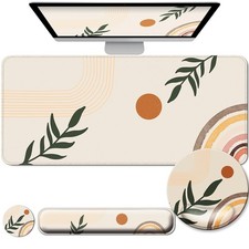 Desk Mat Set + Keyboard and Mouse Pad with Wrist Rest Support,4-in-1 Large picture