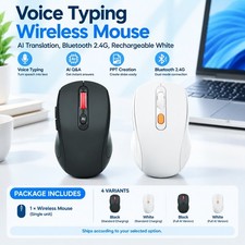 1Pcs Rechargeable Wireless Mouse with AI Voice Tools, Bluetooth 2.4G, Office Use picture