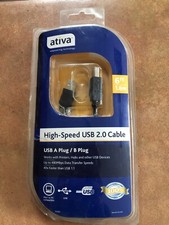Ativa HIGH-SPEED USB NEW CABLE 2.0  A B, Printer Hubs PC or MAC 6'/1.8M  New picture