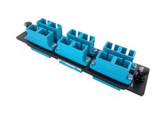 Used - Ortronics OR-OFP-SCD12LC Fiber Optic Adapter Panel SC MM Duplex, Aqua picture