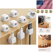 Versatile 9-Pack Magnetic Clip Set - Keep Your Cables Organized and Accessible picture