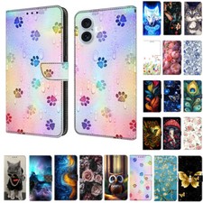 Bird Wolf Cat Wallet Cover Case For Xiaomi POCO X5 Redmi Note 9 11 10 12 Pro 12C picture