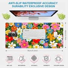 1pc Extended Mouse & Keyboard Pad - Non-Slip Rubber Base, Ideal for Gaming, Ho picture