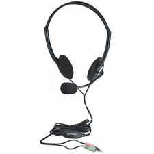 MANHATTAN 164429 STEREO HEADPHONES WITH MICROPHONE AND VOLUME ADJUSTMENT picture