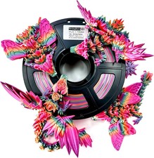 Silk PLA 3D Printer Filament 1.75mm,Candy Silk Rainbow,Multi Color 3D Printing F picture
