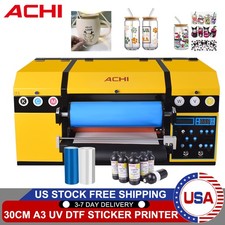 New A3 UV DTF Sticker Printer 2PCS XP600 Print Head Varnish for DIY Business picture