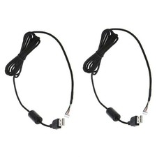 2Pcs Black 2.2m Mouse Mice USB Braided Cable Line Wire For Logitech G500 G500S; picture