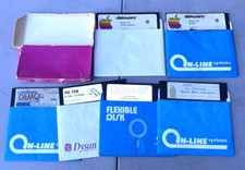 Apple DOS 3.3 Diskware Computer Disk Lot w/ Sneakers Crossfire & Pig Pen Game picture