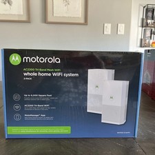 Motorola MH7022 AC2200 Tri-Band Mesh WiFi System 2-Pack Sealed Whole Home picture
