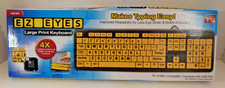 EZ EYES Large Print Yellow Contrast Keyboard PC/MAC USB Open Box  picture