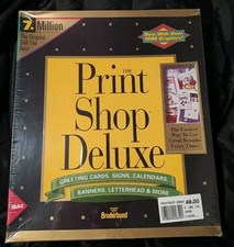 1994 VINTAGE SOFTWARE SEALED Broderbund Print Shop Deluxe 1.4 MB HD Macintosh picture