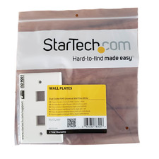 StarTech.com Dual Outlet RJ45 Universal Wall Plate White picture