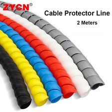 2M Spiral Cable Protector Wire Sleeve Organizer Cord Wrap Anti Bite Flame Retard picture