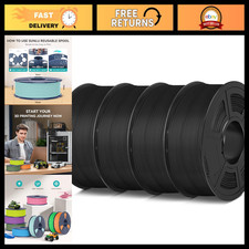4KG Matte PLA 3D Printer Filament Bundle, 1.75mm, Smooth Finish, High Quality picture