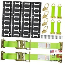 30PCS E-Track Kit 4x16 Rails 4500LBS Break Strength(Black) 16inch black picture