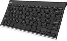 Arteck HB086 Bluetooth Rechargeable Stainless Steel Keyboard for iOS/Android/PC picture