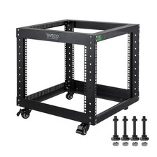 9U 19 Inch Open Frame Server Rack Black picture