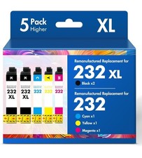 232XL Ink Cartridges 5 Pk for Epson XP-4205 XP-4200 Workforce WF-2930 WF-2950 picture