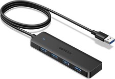 Portable 4 Ports USB 3.0 Splitter with 3.3 ft Cable - Fast Data Transfer picture