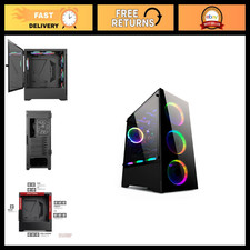 Tempered Glass Gaming PC Case, USB 3.0, E-ATX/ATX/mATX/ITX Support, Customizable picture