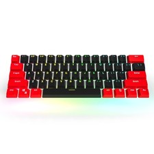 Red Black PBT Keycaps Set 60 Percent OEM Profile Custom For Cherry MX Switch picture