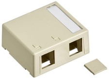 Leviton 41089-2IP, Ivory, 2-Port, Snap-In, Surface Mount Box, 1 pc picture