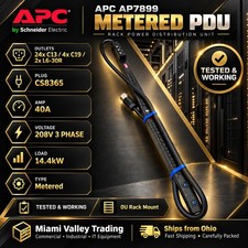 Lot of 2 APC AP7899 Metered Rack PDU 208V 3-Phase 40A 14.4kW 0U CS8365 Tested picture