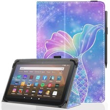 Universal 11 12 Inch Android Tablet Case - Slim Folding Stand Cover -Mermaid picture