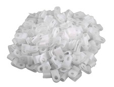 200pcs White Nylon R-Type Cable Clamps Fastener for 5/16 Inch (7.9mm) Dia Wir... picture