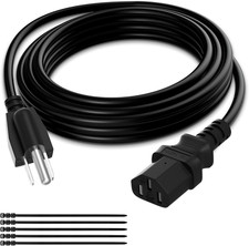 Elecan 3-Prong Replacement Power Cord 25 Ft, Heatproof Flexible Durable AC Devic picture