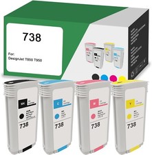 4 Pack 738 Ink Cartridge for DesignJet T850 T950 Large Format Printers (130ml/PS picture
