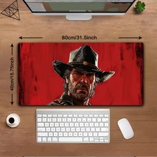 1pc Western Cowboy Gaming Mouse Pad - Non-Slip Rubber Base, Washable Desk Mat picture