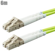 6M LC/UPC To LC/UPC Fiber Optic Multi-Mode Duplex 50/125 Patch Cable OM5 Green picture