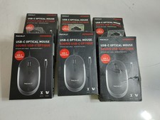 Lot of 6 MACALLY UCDYNAMOUSESG 3 Button USB-C Optical Mouse 2400 DPI picture