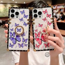 Ring Butterfly Luxury Boxy Trunk Case For 11 12 13 14 15 17 16 Pro Max XR 16E picture