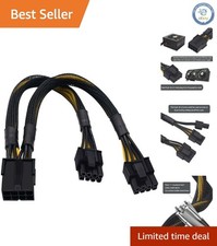 Versatile 8 Pin PCIe Splitter Cable - Dual Outputs for GPU Power Needs (Braided) picture