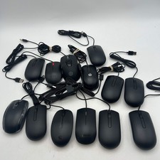 Lot of 12 Assorted Black Computer Mice New Open Box HP Lenovo Dell Cyberpower picture