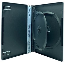 STANDARD Black Double DVD Cases with Inner Flap Lot picture