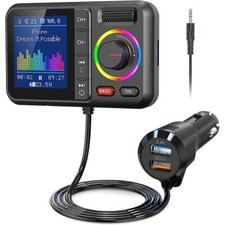 Bluetooth 5.0 FM Transmitter Car Adapter Support QC3.0 Fast Charging MP3-Player picture