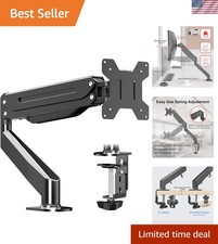 Elegant Gas Spring Monitor Arm - Adjustable Desk Mount for 17-35 Inch Displays picture