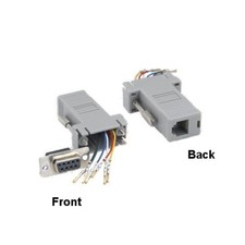 [x10] DB9 Female to RJ12(6P6C) Female Modular Adapter Converter Serial Connectio picture