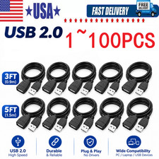 High-Speed USB-USB Extension Cable USB 2.0 Adapter Extender Cord Male/Female LOT picture
