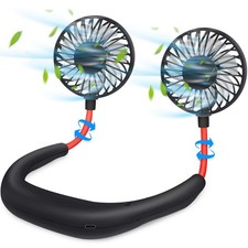 Haomaomao Portable Neck Fan 2500 Suitable for adults and Kids, fan-Black picture