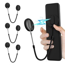 Magnetic Silicone Remote Control Holder Security Cable 3 Pack Black picture