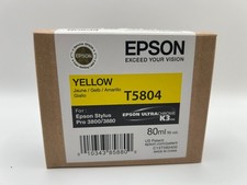 Genuine Epson T5804 Yellow Ink Cartridge for Stylus Pro 3800 3880 - 80ml Expired picture